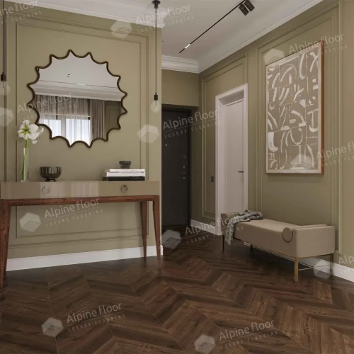 Виниловый ламинат Alpine floor Chevron Eco 18-12 Дуб Мокка на otdelka1.ru