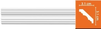 Потолочный плинтус Decomaster 96681F гибкий на Otdelka1.ru