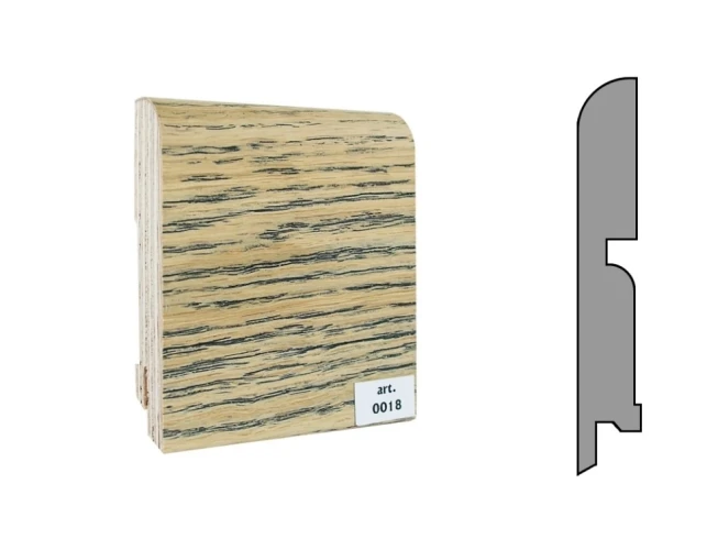 Плинтус шпонированный Finitura Dekor 100x15 №018 на Otdelka1.ru