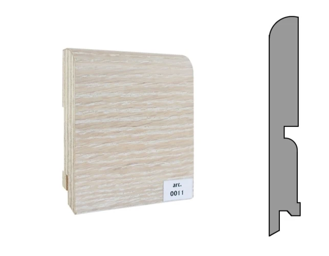 Плинтус шпонированный Finitura Dekor 120x15 прямой №011