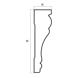 Плинтус Cosca потолочный 60 Патина T60(2)/IV53