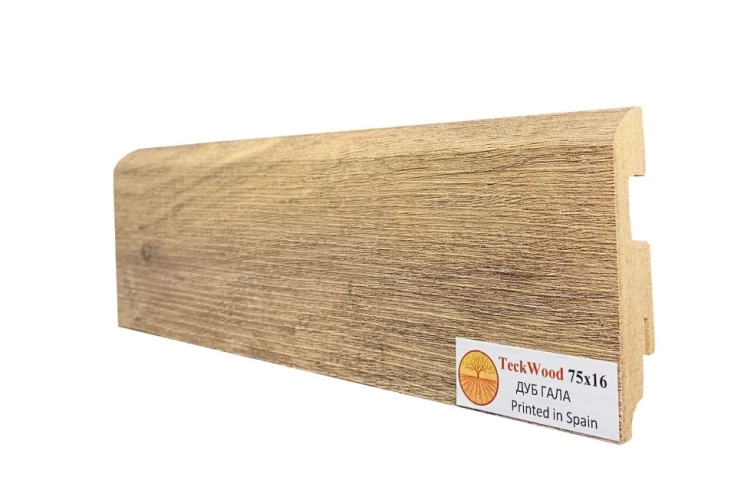 Плинтус МДФ Теквуд / Teckwood 75мм Дуб Гала на Otdelka1.ru