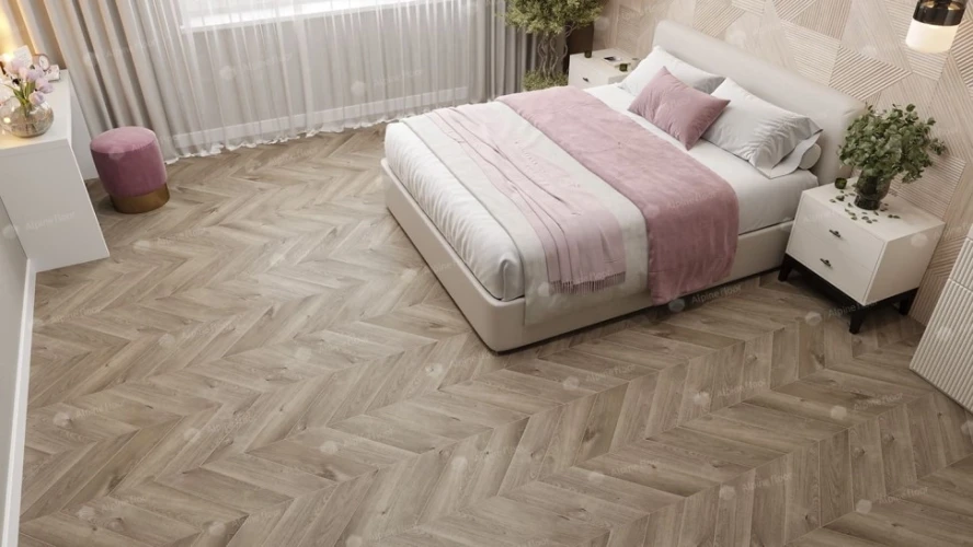 Виниловый ламинат Alpine floor Chevron Eco 18-3 Дуб натуральный отбеленный на Otdelka1.ru