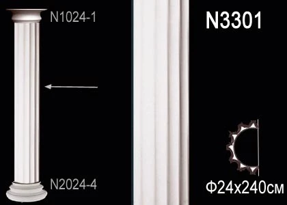 Полуколонна Perfect / Перфект N3301 на otdelka1.ru
