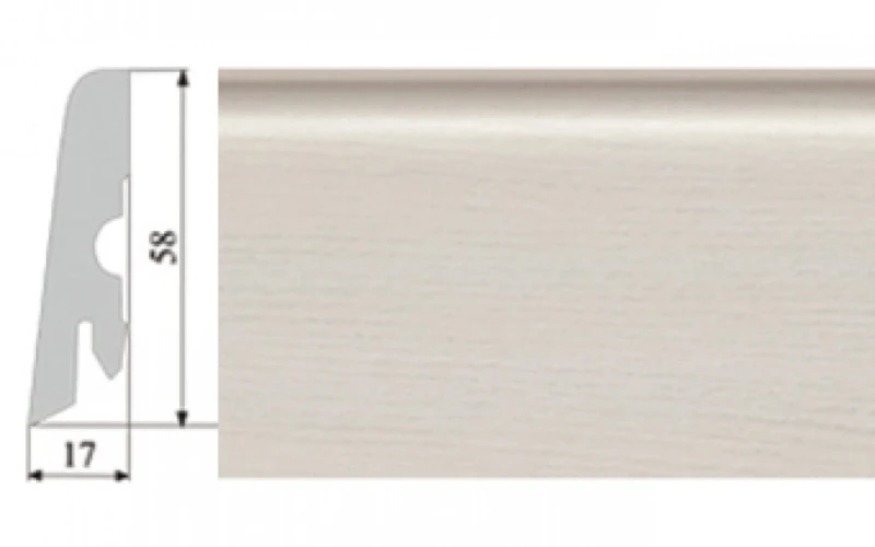 Плинтус Corkstyle Oak Polar White на otdelka1.ru