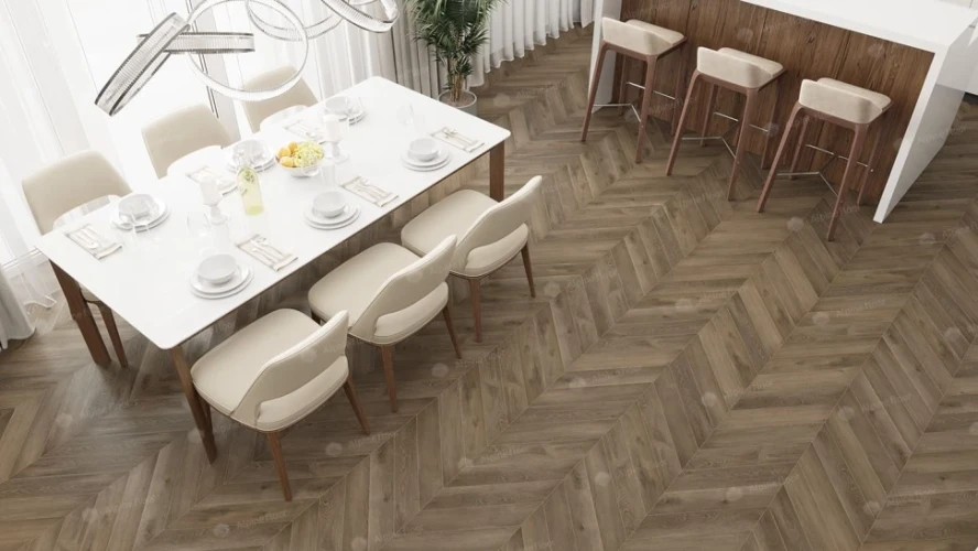Виниловый ламинат Alpine floor Chevron Eco 18-4 Дуб насыщенный на Otdelka1.ru