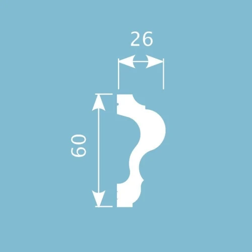 Молдинг Cosca MX044 60х26 экополимер на otdelka1.ru