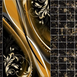 Виниловый ламинат Novita Дизайнерские 3D полы Аггати Черный