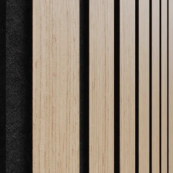 Акустическая панель Ликорн на черном войлоке шпон Дуб Светлый