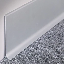 Плинтус алюминиевый Prof / Bonkeel ПЛ60 Серебро люкс 2,5 м
