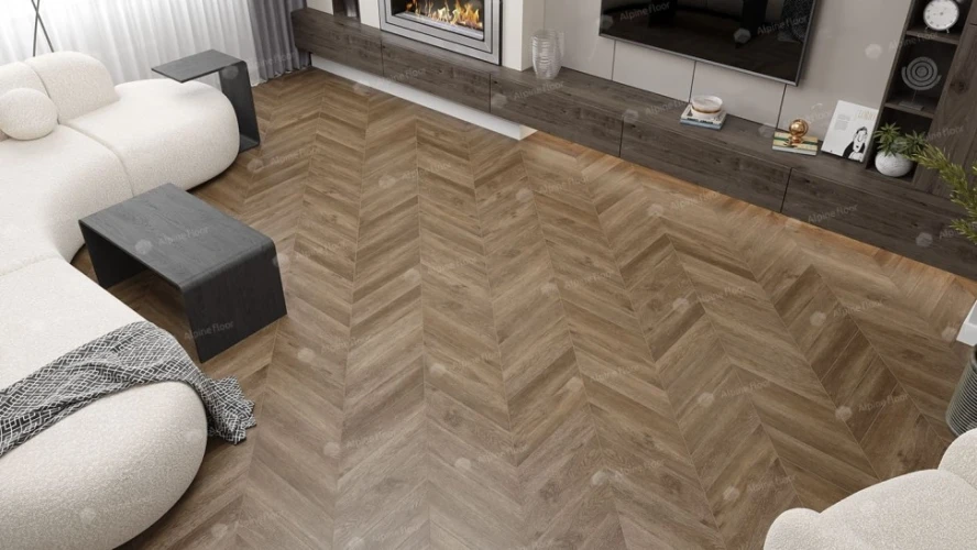 Виниловый ламинат Alpine floor Chevron Eco 18-5 Макадамия на Otdelka1.ru