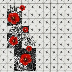 Виниловый ламинат Novita Дизайнерские 3D полы Алые Маки 1