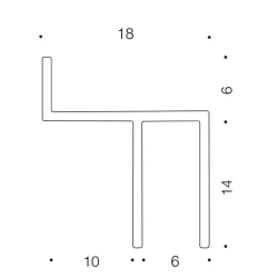 Теневой плинтус Ликорн без подсветки С-11.2.3 черный
