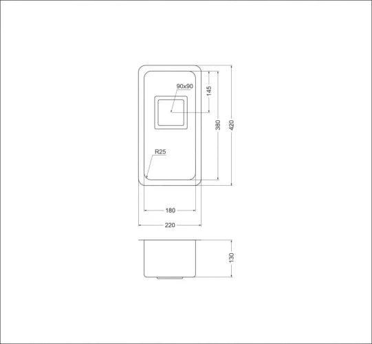 Мойка для кухни Oulin OL-0361 square на otdelka1.ru