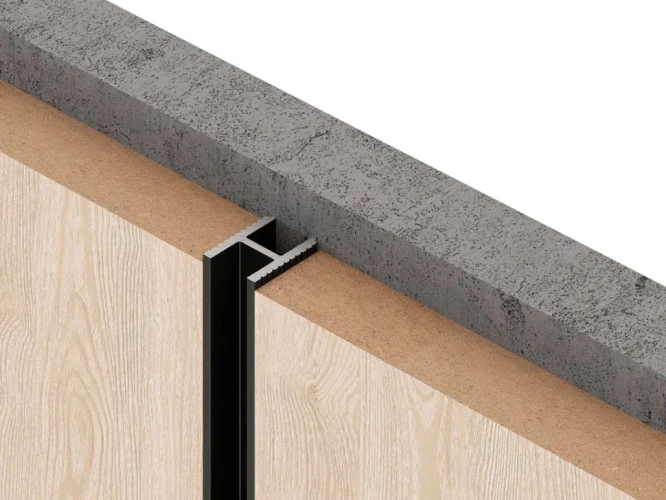 Теневая рейка Laconistiq Dual Черный анодированный на otdelka1.ru