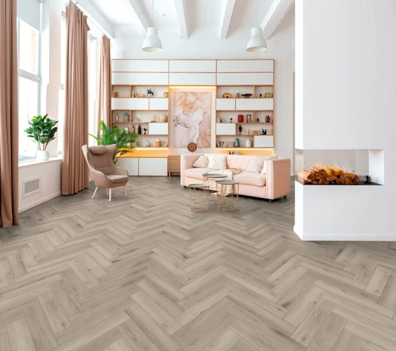 Ламинат Кронотекс / Kronotex Herringbone D3773 Серебряный дуб на Otdelka1.ru