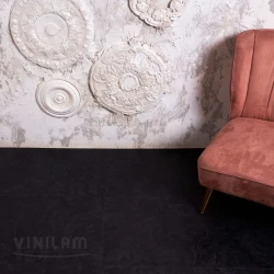 Виниловая плитка Винилам / Vinilam Ceramo 61607 Сланцевый черный