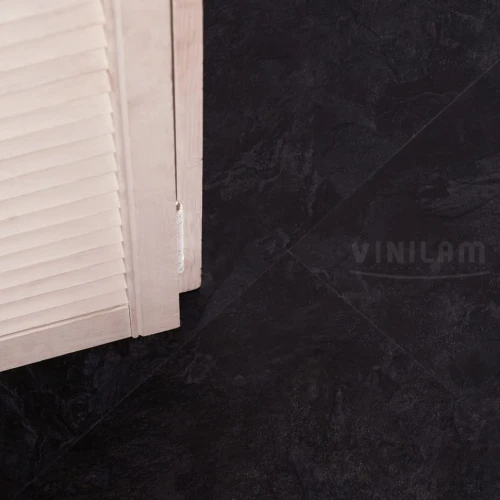 Виниловая плитка Винилам / Vinilam Ceramo 61607 Сланцевый черный на otdelka1.ru