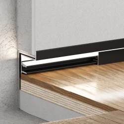 Теневой плинтус Ликорн для подсветки С-12.2.3 черный