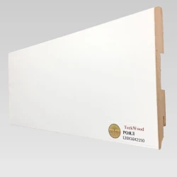 Плинтус МДФ Теквуд / Teckwood Белый Роял 120х16 Прямой
