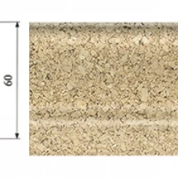 Шпонированный плинтус Corkstyle Cork Creme