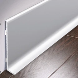 Плинтус алюминиевый Prof / Bonkeel ПЛ80 Серебро люкс 2,5 м