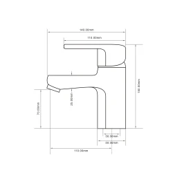 Смеситель Royce Браско RCM-111601CR для раковины, хром
