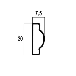 Молдинг Cosca 20 Белый мат 2500 мм D20(1)/W27