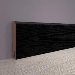 Плинтус МДФ 80 мм Bonkeel Черное дерево