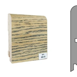 Плинтус шпонированный Finitura Dekor 120x15 прямой №018