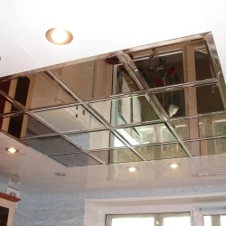 Потолочное зеркало 295х295 Титан Фацет