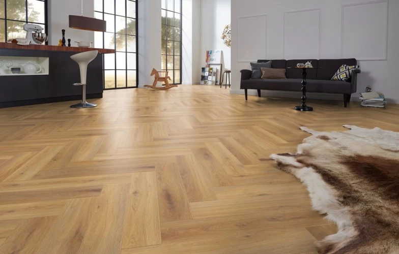 Ламинат Кронотекс / Kronotex Herringbone D3861 Pisa Oak на otdelka1.ru