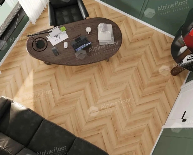 Виниловый ламинат Alpine floor Chevron Eco 18-19 Дуб Самерсет на otdelka1.ru