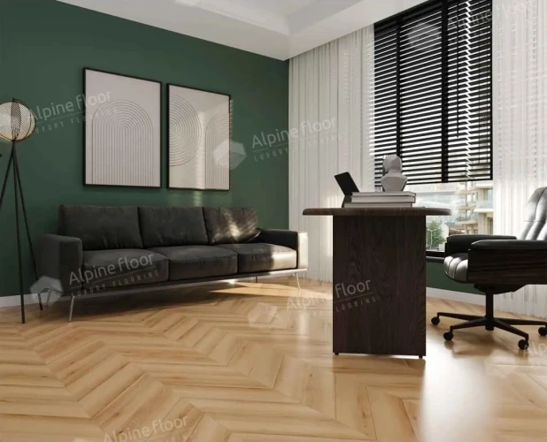 Виниловый ламинат Alpine floor Chevron Eco 18-19 Дуб Самерсет на otdelka1.ru