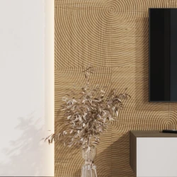 Стеновая панель Ликорн МДФ Квадратная Орех светлый