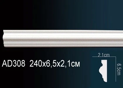 Молдинг гладкий Perfect / Перфект AD308 на otdelka1.ru