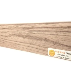 Плинтус МДФ Теквуд / Teckwood 75мм дуб дакота