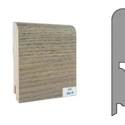 Плинтус шпонированный Finitura Dekor 120x15 прямой №019