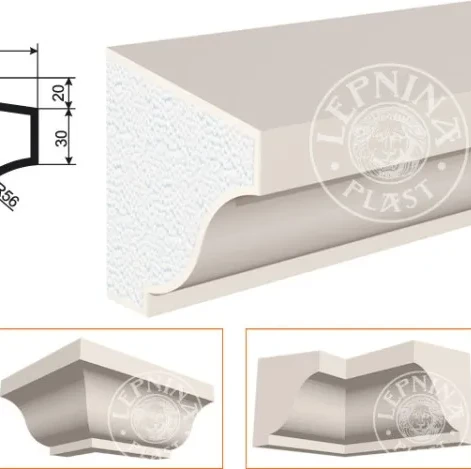 Фасадный карниз LepninaPlast КВ-140/2 на otdelka1.ru