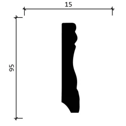 Плинтус полимерный Decor Dizayn 153 A