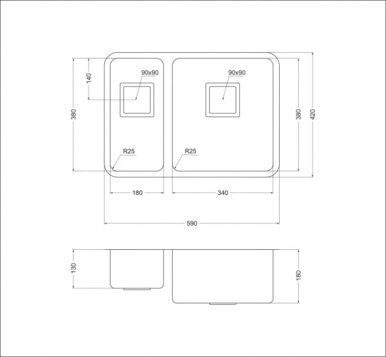 Мойка для кухни Oulin OL-0369R