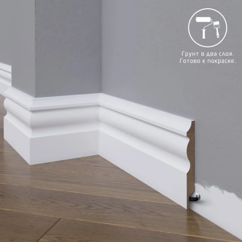 Плинтус МДФ под покраску Madest Decor 14-100-12 на otdelka1.ru