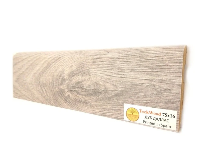 Плинтус МДФ Теквуд / Teckwood 75мм дуб даллас на Otdelka1.ru