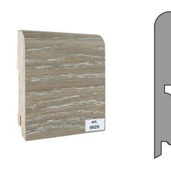 Плинтус шпонированный Finitura Dekor 120x15 прямой №020