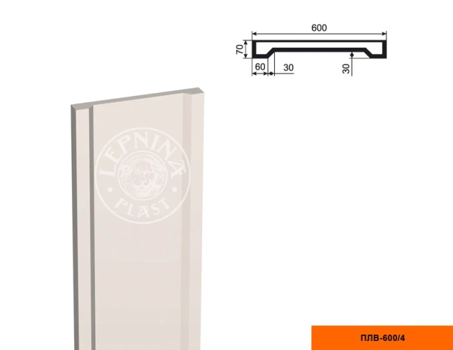 Составная пилястра тело LepninaPlast ПЛВ-600/4 на otdelka1.ru