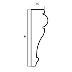 Плинтус Cosca потолочный 84 античная медь 147-767