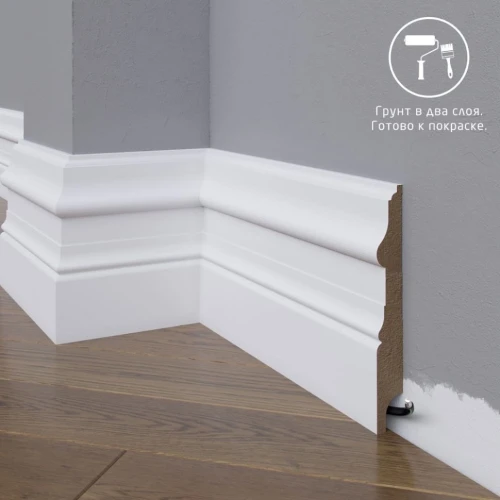 Плинтус МДФ под покраску Madest Decor 15-136-18 на Otdelka1.ru