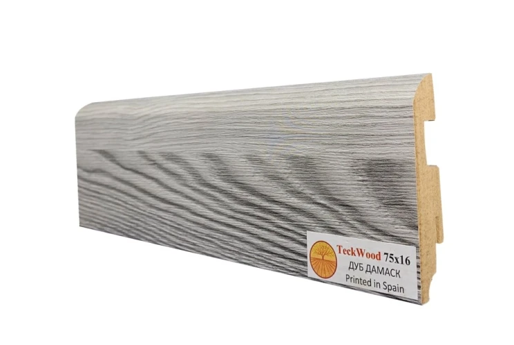 Плинтус МДФ Теквуд / Teckwood 75мм Дуб Дамаск на Otdelka1.ru