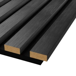 Акустическая реечная панель Cosca Дуб Графит 600 мм