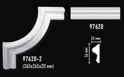 Молдинг гладкий Decomaster 97620 на otdelka1.ru